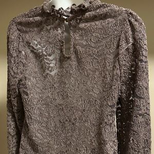 Anthropology Eri+Ali lace mock lace top S